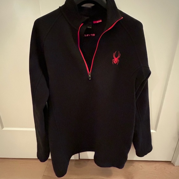 Spyder black thermal fleece lined half zip. - Picture 4 of 4